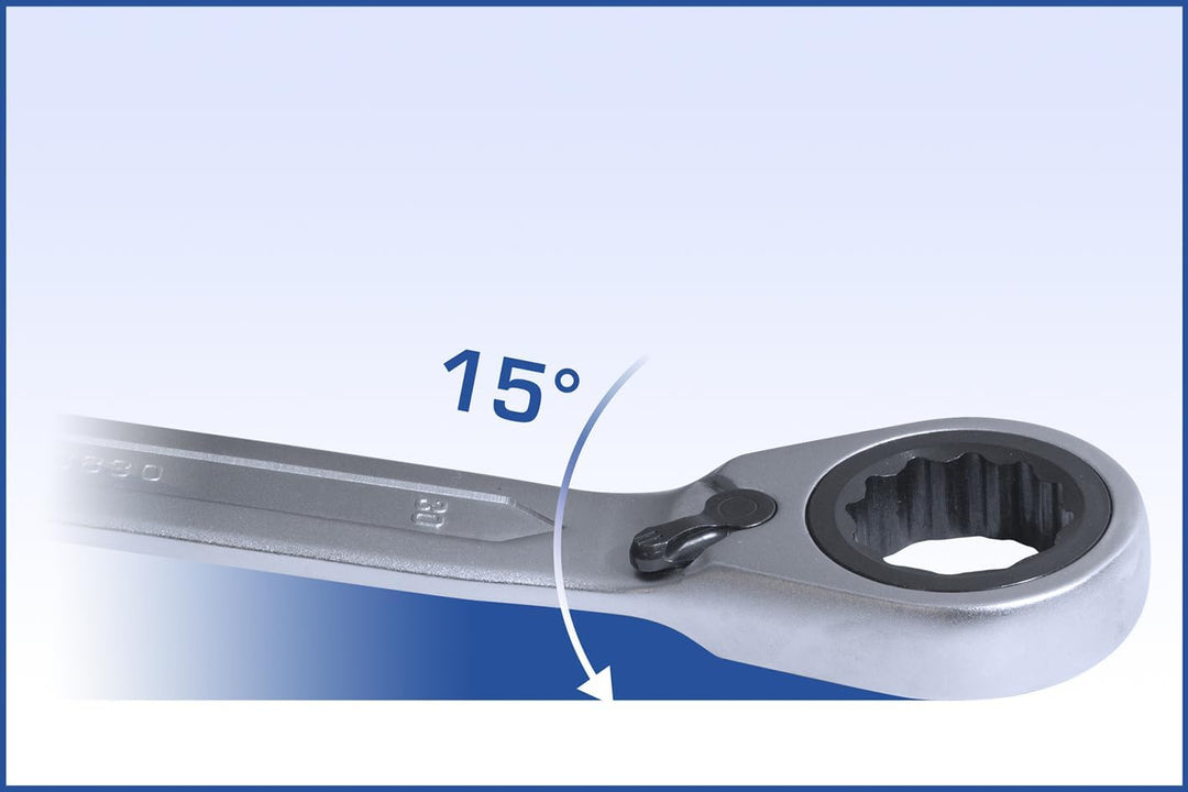 KS TOOLS Ratschenringschlüssel, umschaltbar, 22 mm 22 mm einzeln, 22 mm einzeln