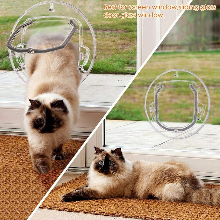 DAUERHAFT Robuste Katzenklappe aus ABS-Kunststoff, 11,8 x 11,8 x 1,6 Zoll, sicher und ungiftig für K