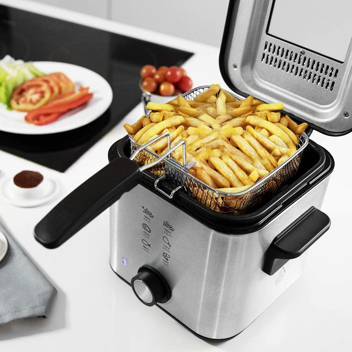 Cecotec CleanFry Infinity 1500 Fritteuse. 1,5 L Fassungsvermögen, Temperatur bis zu 190 ºC, 30 Min.