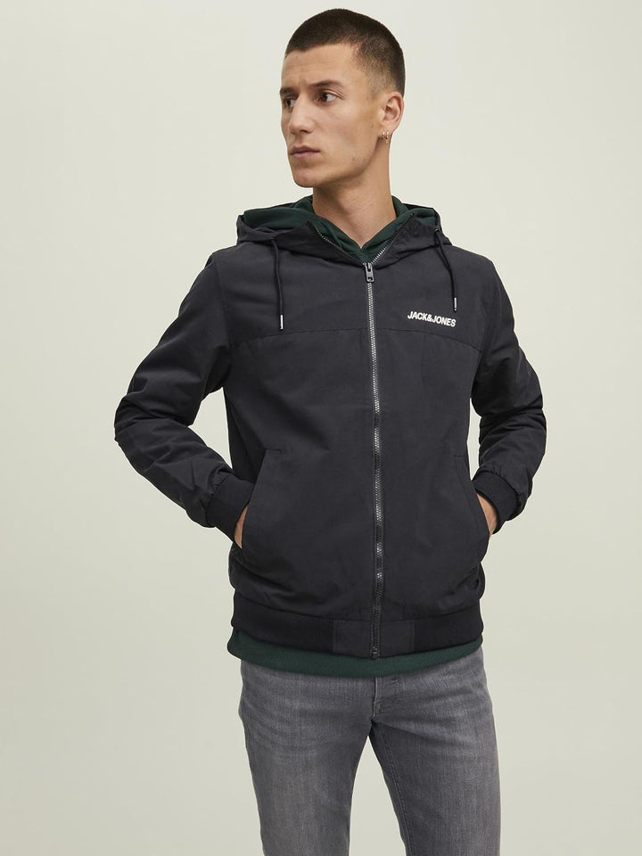 JACK &amp; JONES Herren Jjerush Blocking Hood Bomber Noos Jacke XS Black 1, XS Black 1