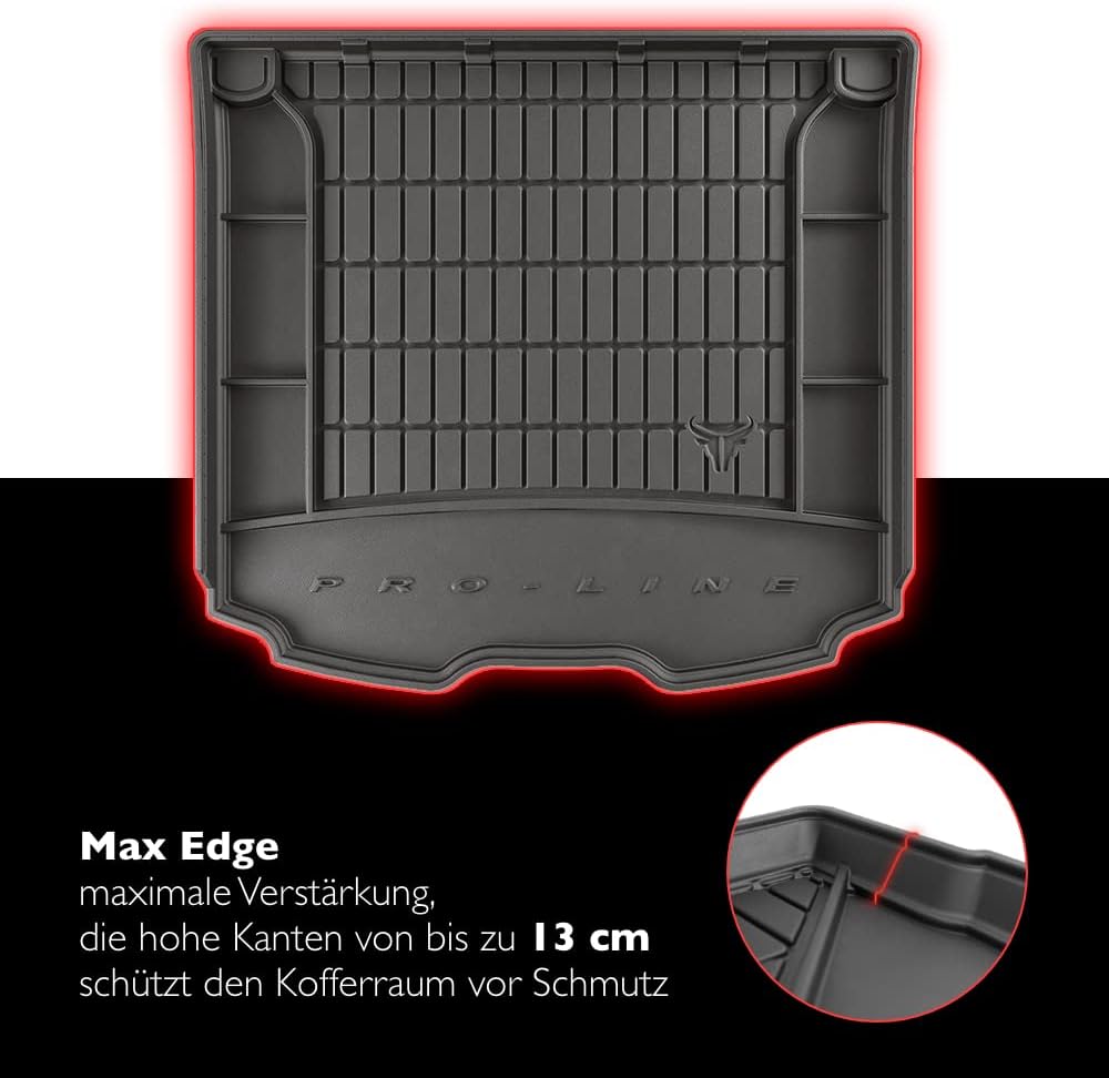 FROGUM ProLine 3D Gummimatte Exklusive Auto Kofferraummatte Kofferraumwanne für Volkswagen Golf VIII