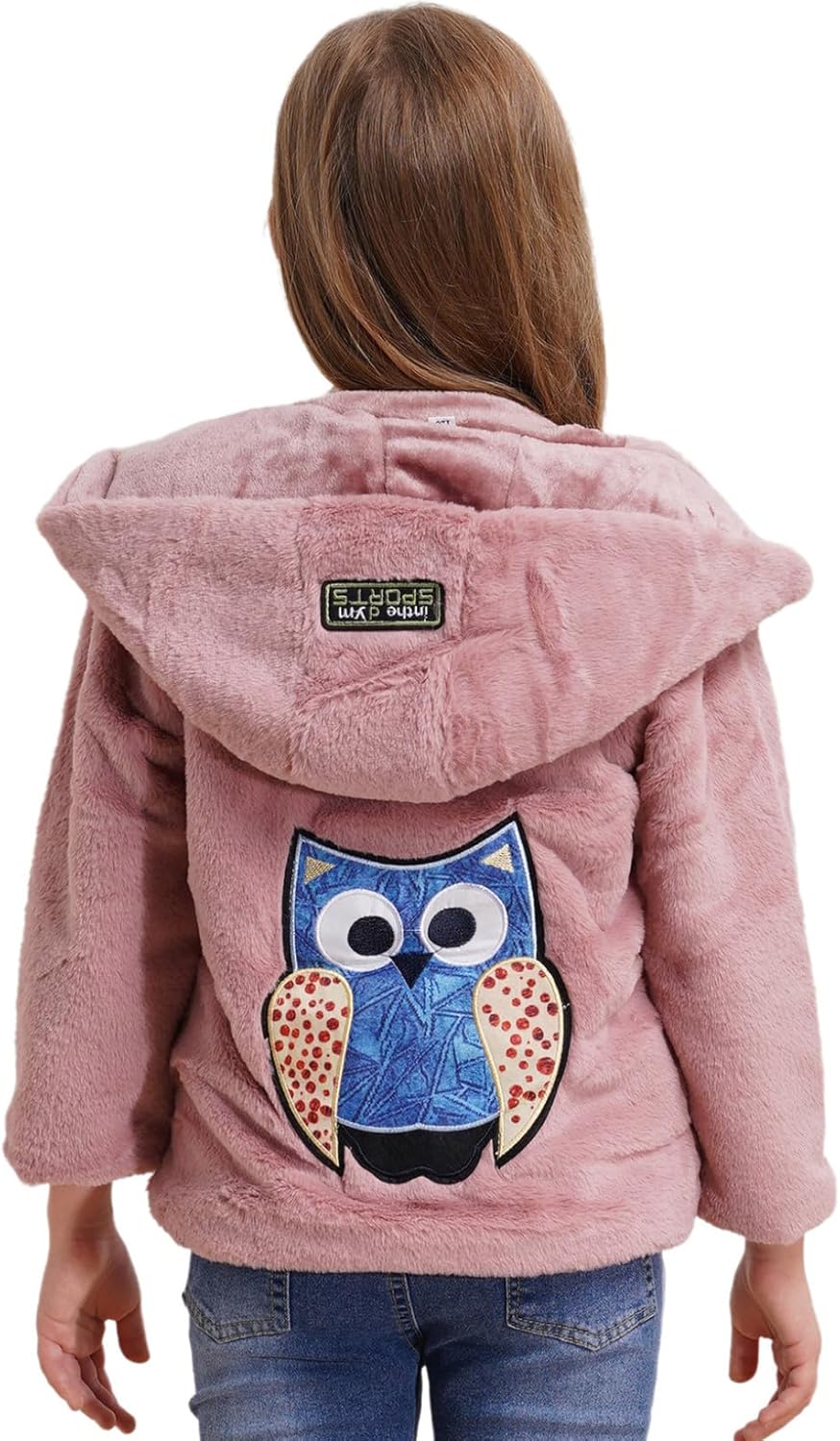 Oyolan Kinder Mädchen Kapuzenjacke Teddybär Fleecejack Winter Outwear Mantel Cartoon Sweatshirt Hood