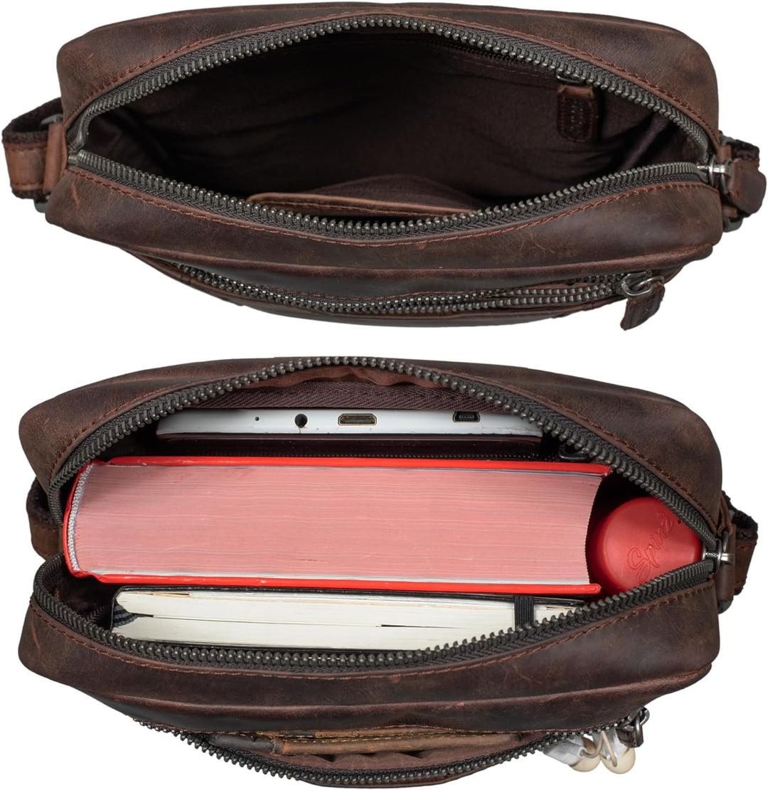 STILORD 'Fox' Herrentasche Leder Vintage Messenger Bag Männer Handtasche klein für 10,1 bis 10,5 Zol