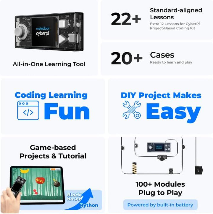 Makeblock CyberPi Coding Kit Lernen Scratch Python Programmierung, Engineering Kit, STEM Kit Unterst