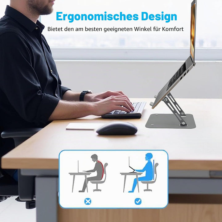 Laptop Ständer für Schreibtisch, langlebige Metallbasis, Laptop Computer Ständer für kollaboratives