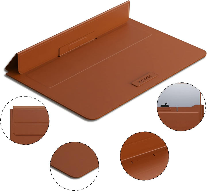 ZIKE Laptop Hülle 16 Zoll Tasche, Wasserdicht PU Schutzhülle Case mit Standfunktio für 15" und 16" M