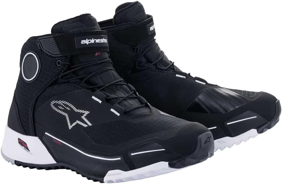 Alpinestars Unisex X Drystar Motorradsneaker Motorcycle Boot 42 EU Black White, 42 EU Black White