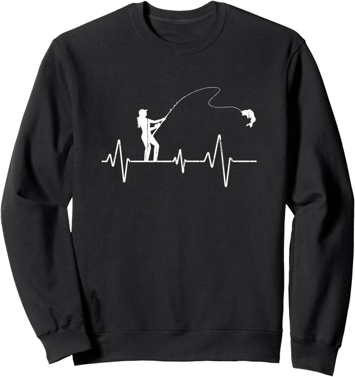 Angeln Heartbeat Bass Angeln Sweatshirt