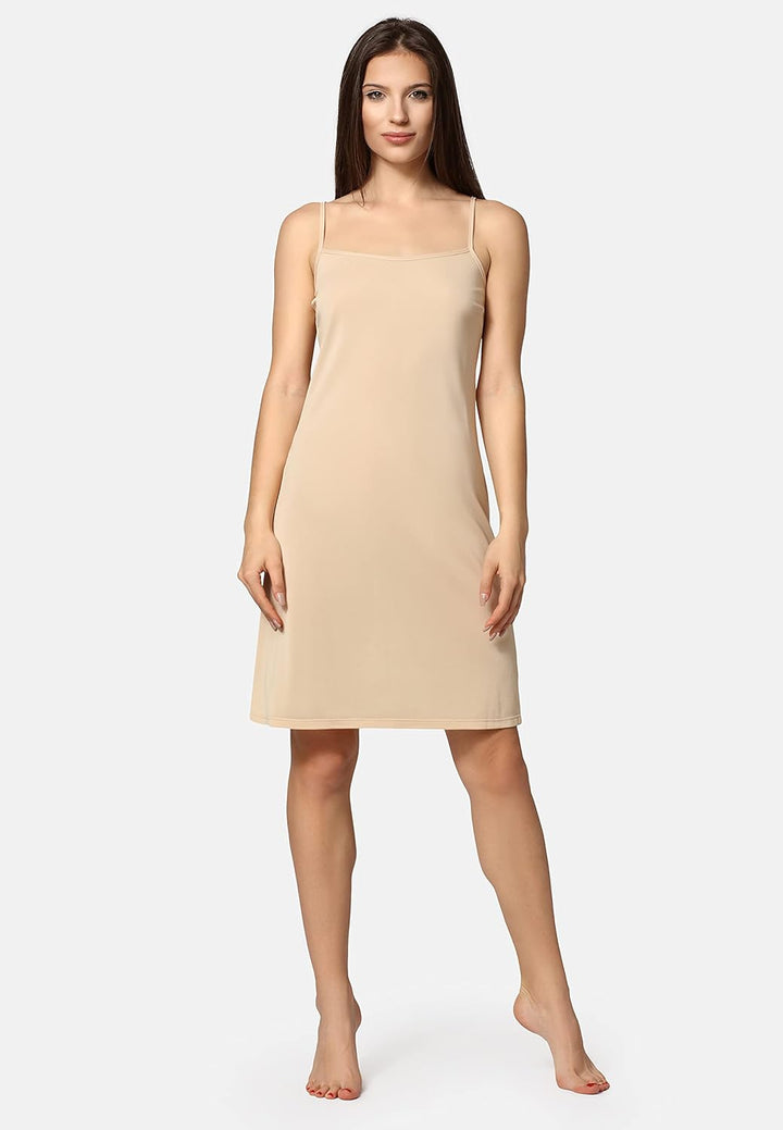 Bellivalini Damen Unterkleid ME6277 S Beige, S Beige