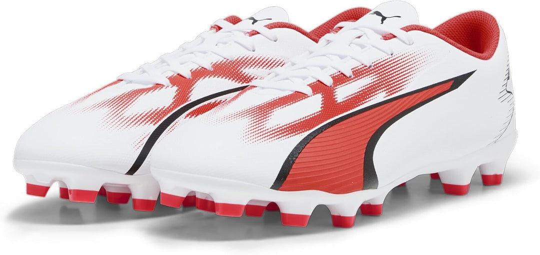 PUMA Herren Ultra Play Fg/Ag Fussballschuh 40.5 EU Puma White Puma Black Fire Orchid, 40.5 EU Puma W