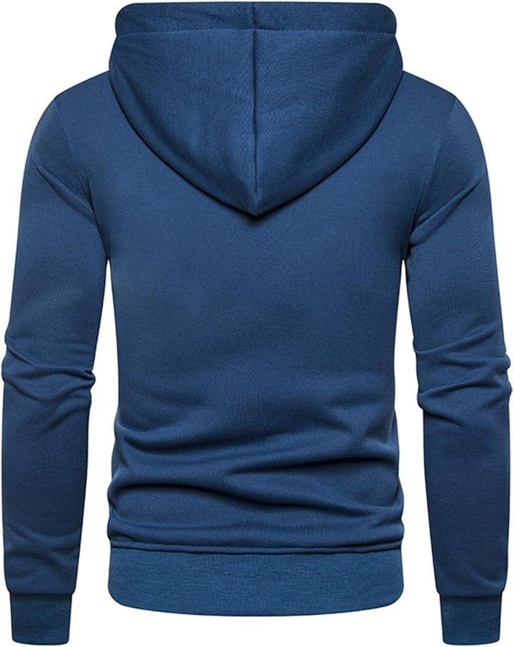 Sportjacke Herren Casual Sweatjacke Zip Kordelzug Hoodie Sweatshirt Jacke Basic mit Kapuze Langarm K