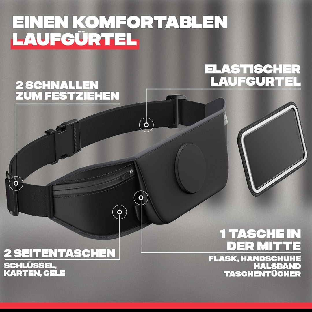 Shapeheart französische Innovation, Universeller Handygürtel für Sportler zum Joggen, Laufen, Wander