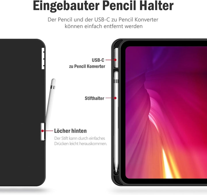 Antbox Hülle für iPad 10 Generation 2022 10,9 Zoll mit stifthalter Apple Pencil Halter Auto Schlaf/W