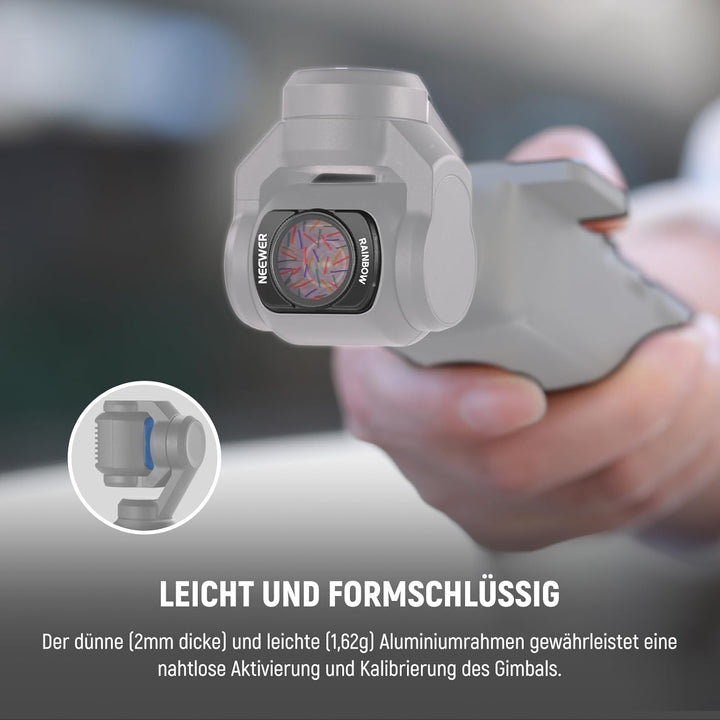 NEEWER Rainbow Star Objektiv Effektfilter Kompatibel mit DJI Osmo Pocket 3 und Creator Combo Zubehör