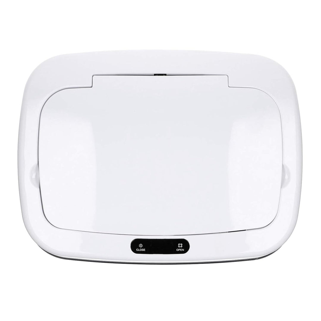 TP Sensor Müll-Eimer, Abfall-Behälter aus Edelstahl, automatischer Deckel, eckig, ca. 50 Liter, geru