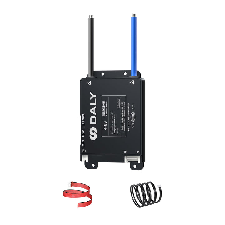 DALY BMS 60A 4S-8S 12V-24V - Smart integrierte Bluetooth Überwachung Lithium Batterieschutz LiFePO4