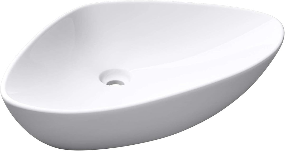 Mai &amp; Mai Aufsatzwaschbecken Br215 Aufsatzwaschtisch aus Keramik Aufsatzschale in weiss inkl. Nano-B