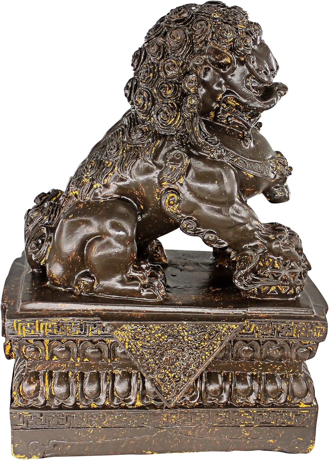 Design Toscano Chinesische Wächterlöwen-Statue, Männlich, 18 x 4,5 x 23 cm Male, Male