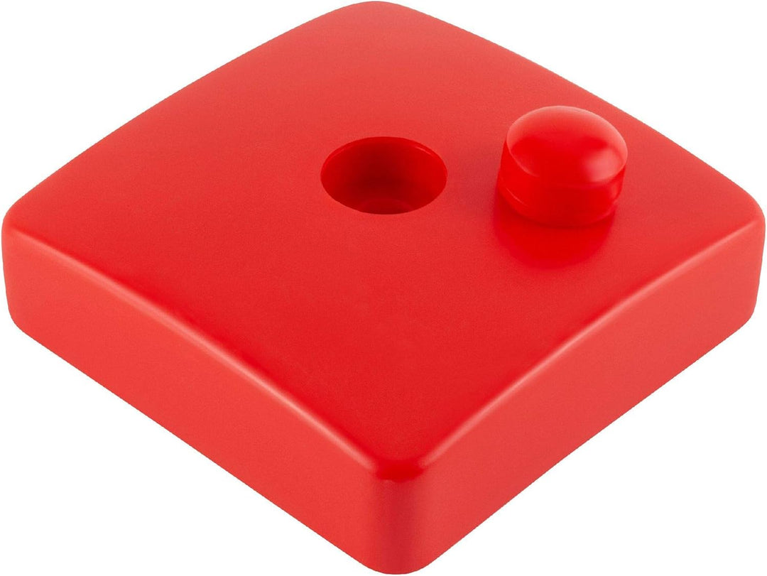 8 x Pfostenkappe eckig 91 x 91 mm rot Kunststoff – wetterfeste Abdeckkappe für Vierkantpfosten, UV-b