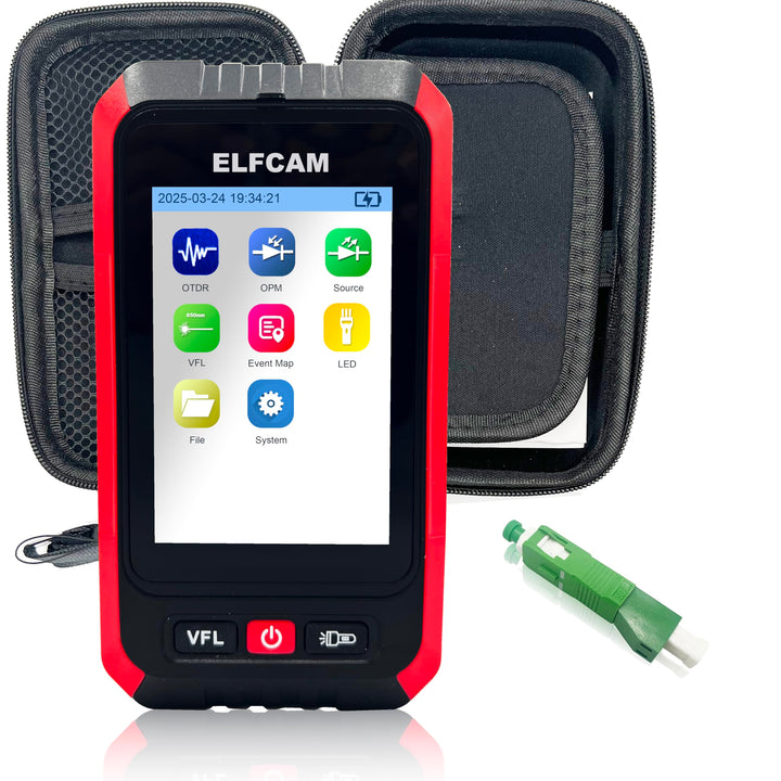 Elfcam - Mini OTDR Monomode 1310nm/1550nm, 22dB/20dB, bis zu 60km, mit Optischem Photometer/Multimet