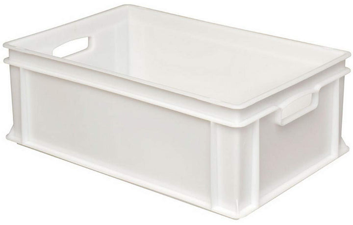 BRB 8 Eurobehälter mit 2 Durchfassgriffen 600x400x220 mm, 43 Liter, PE-HD weiss