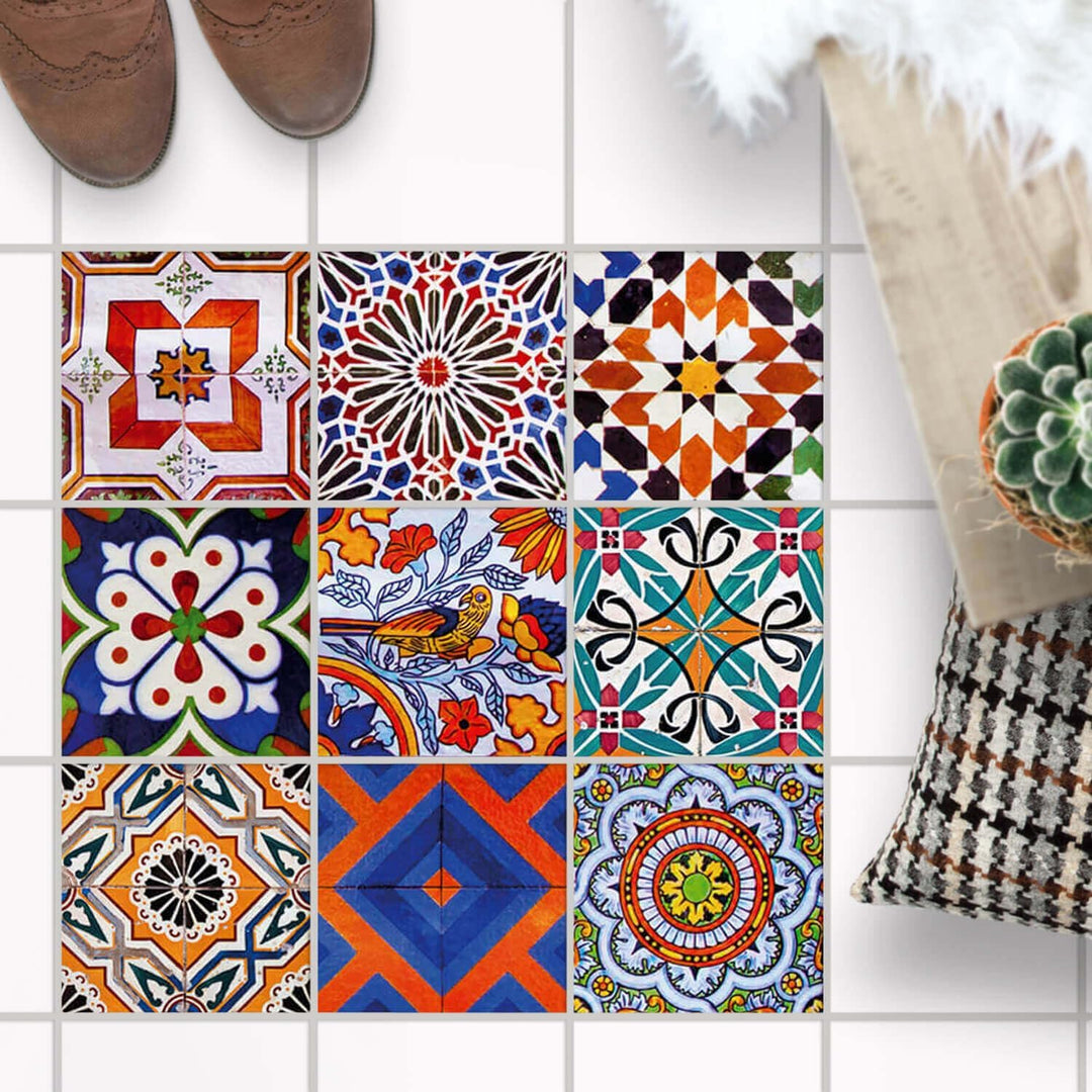 Fliesensticker für - [ Boden Fliesen ] - Aufkleber Folie Sticker für Fliesen Boden - Küche oder Bad