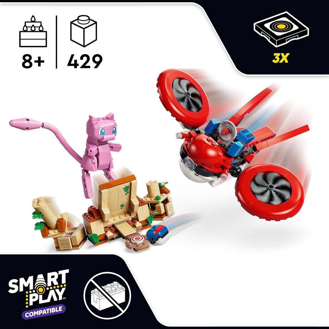 LEGO Pokémon SMART Play: Drohnensuche nach einem Mysteriösen Mew - kompatibles interaktives Spielset
