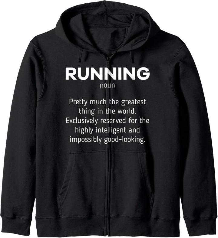 Laufen Definition Lustiges Marathon Läufer Jogger Geschenk Kapuzenjacke