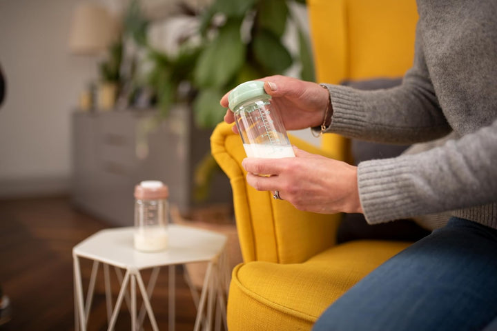 Premium Glasflaschen für Muttermilch, 180 ml, spülmaschinen-, gefrier- und mikrowellengeeignet (Glas