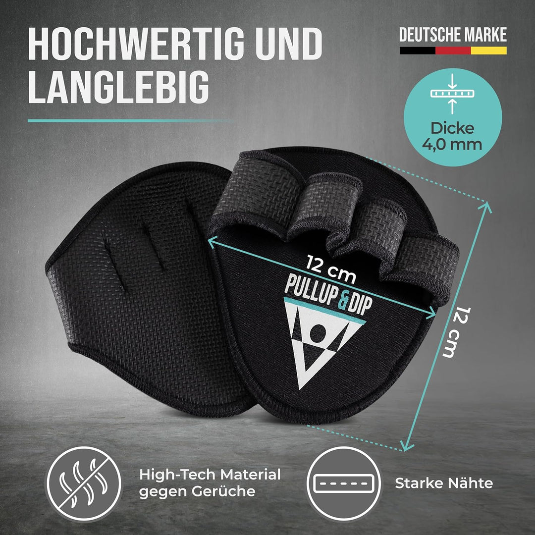 PULLUP & DIP Griffpolster Griffpads für Klimmzüge, Fitness, Bodybuilding & Krafttraining Griffpad Ne