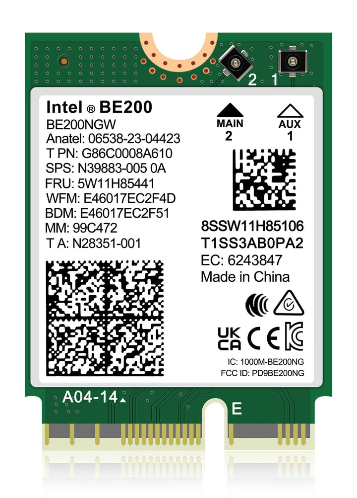 NICGIGA WiFi 7 Wireless Card Intel BE200 NGW, Bluetooth 5.4, 5800Mbps M.2/NGFF Network Support Windo