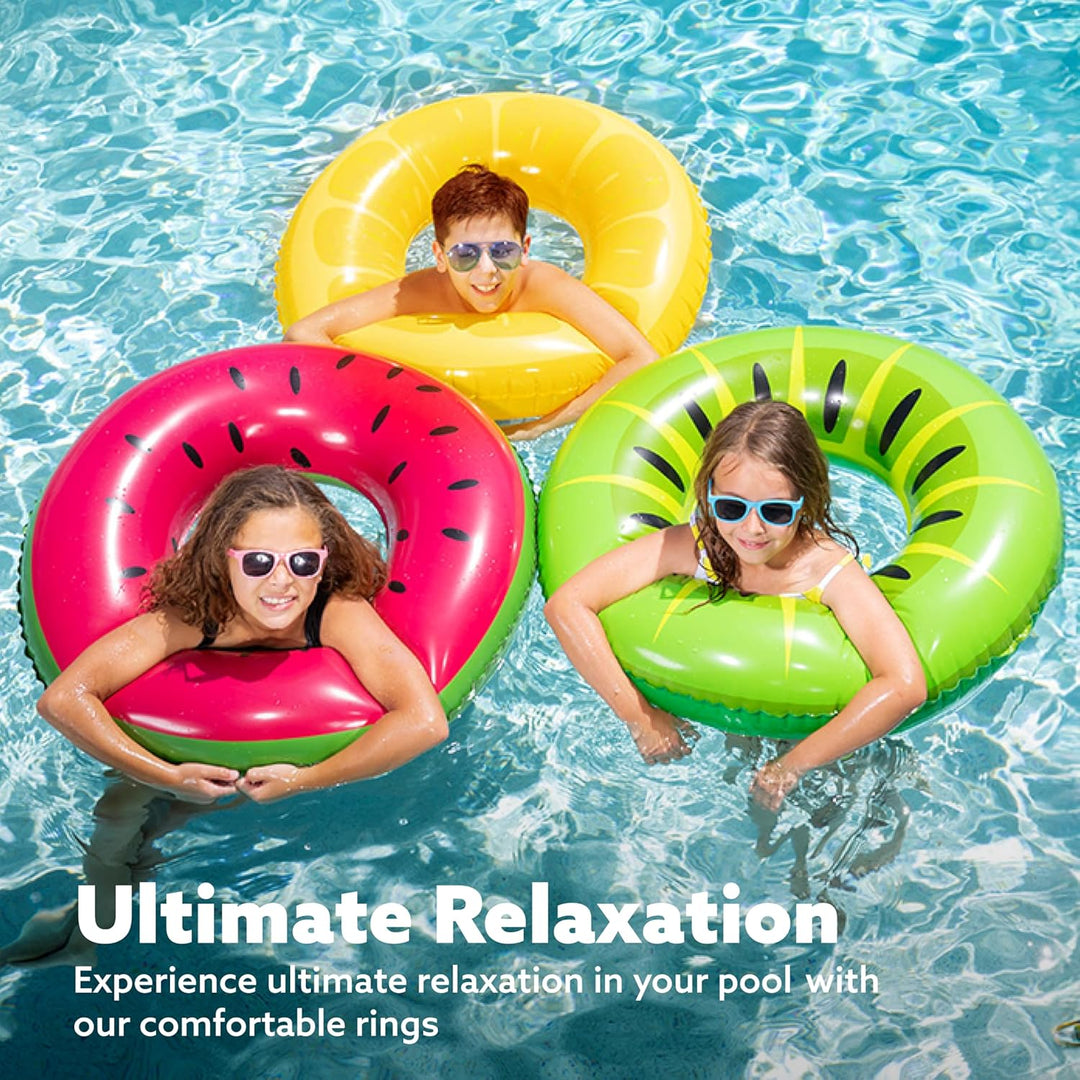 JOYIN 3 Pack Aufblasbarer Schwimmreifen mit Glitzern 32.5"/82.55cm, Schwimmring, Sommer Wasser Schwi