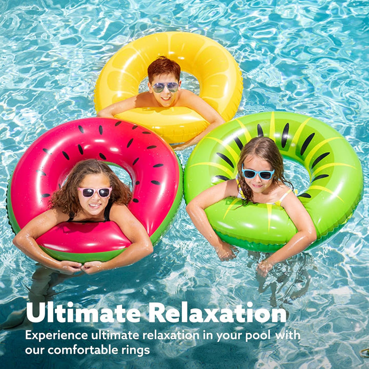JOYIN 3 Pack Aufblasbarer Schwimmreifen mit Glitzern 32.5"/82.55cm, Schwimmring, Sommer Wasser Schwi