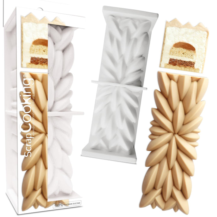 ScrapCooking - Instant 3D Silikonform - Kuchenform 25 x 8 x 8 cm - Professionelle Qualität – Gebäck