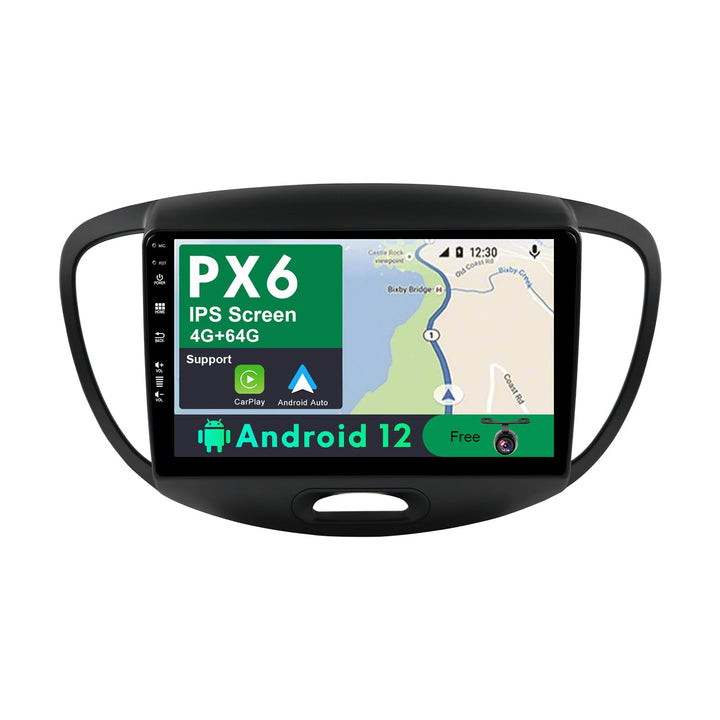 PX6 Android 12 IPS Autoradio Passt für Hyundai I10 (2007-2013) - 4G+64G - Rückfahrkamera KOSTENLOS -