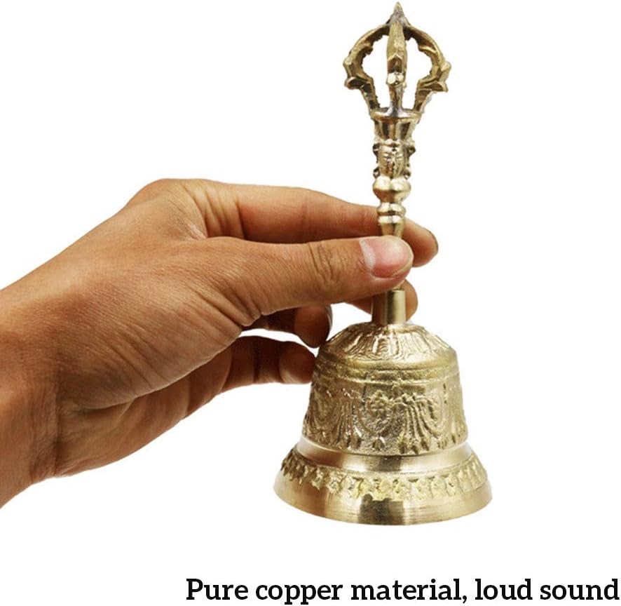 Lseqow Tibetische Handglocke, Handglocke, Buddhistische Glocke, Tee, Meditationsalarm, Gebet, tibeti