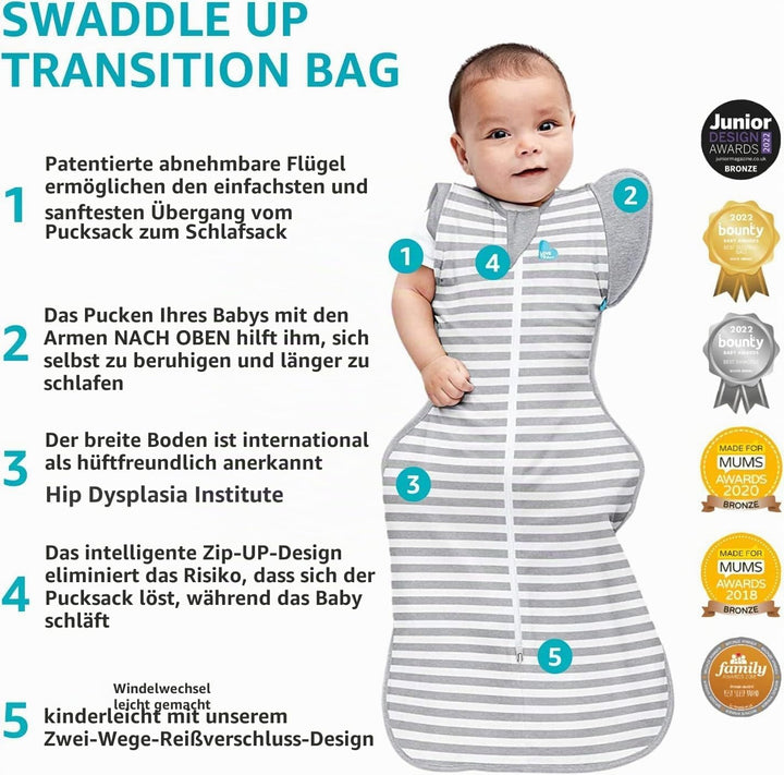 Love to Dream Wickeln Sie warm, 2,5 Tog, dramatisch besserer Schlaf, ermöglicht dem Baby in der bevo