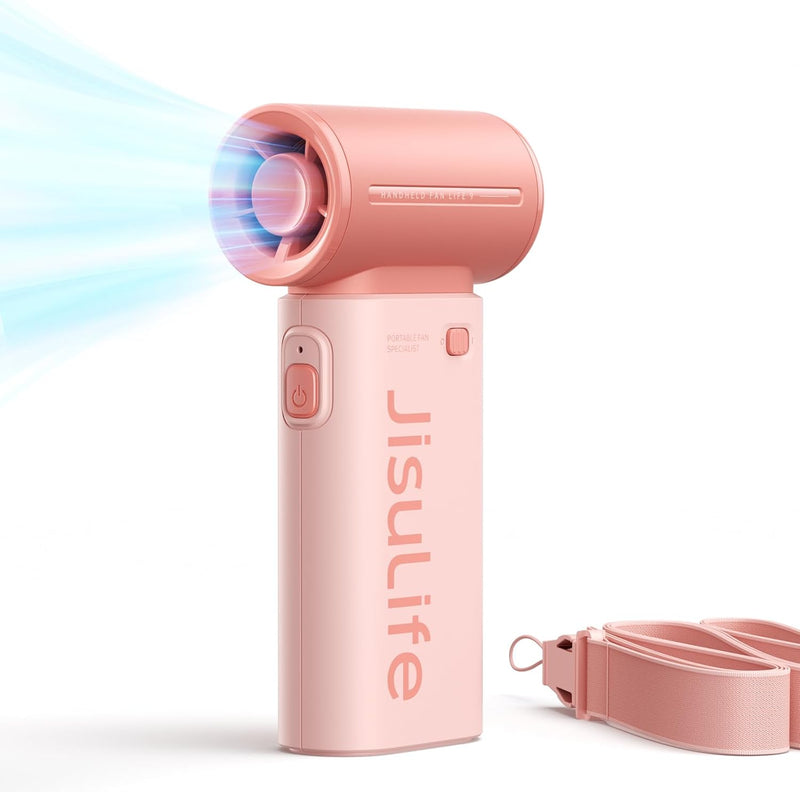 JISULIFE Mini Ventilator Handventilator, USB-aufladbarer Ventilator, persönliches Tragbarer Taschenv