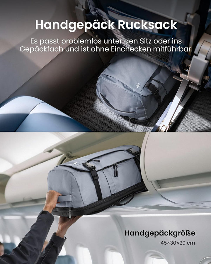 tomtoc 28L Reiserucksack, TSA-freundlicher Handgepäck Rucksack, Wasserdichter Easyjet Rucksack Handg