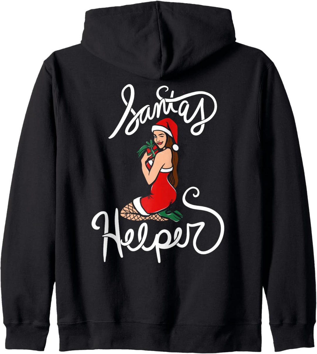 Santa's Helper Sexy Santa Pinup Art Christmas Kapuzenjacke
