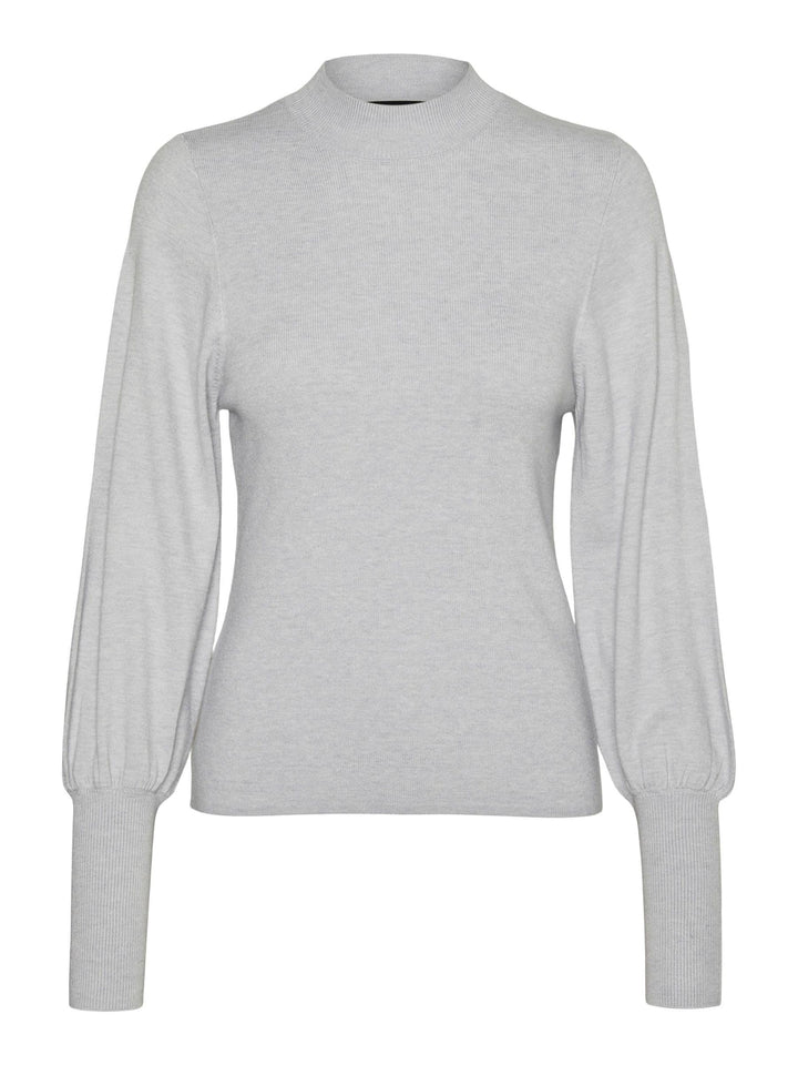 VERO MODA Female Strickpullover VMHOLLYKARISPUFF Strickpullover | Knitted Pullover S Light Grey Mela