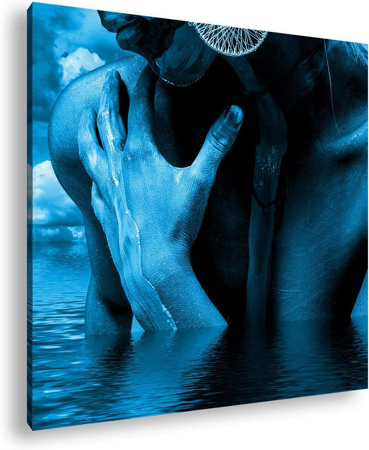 deyoli Erotisches Kunstwerk Format: 60x60 Effekt: Zeichnung als Leinwandbild, Motiv auf Echtholzrahm