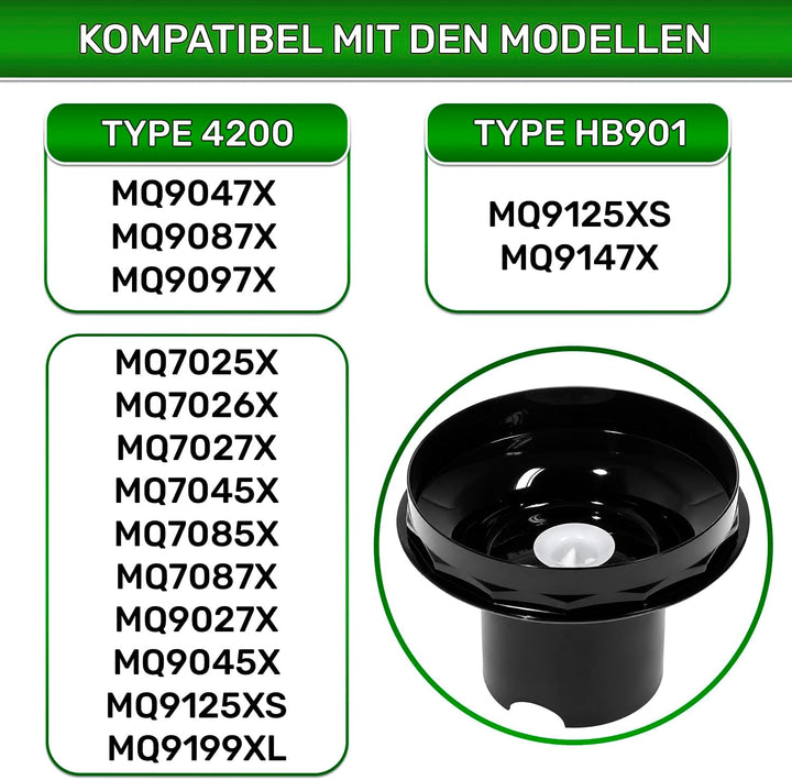 Getriebe Deckel für Stabmixer mit Originalcode 7322115434 für den HC 350 ml Behälter für Braun Multi