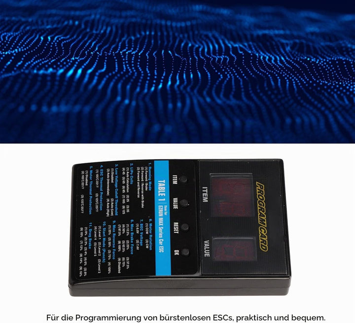 Bürstenlose ESC-Programmierkarte, Universelle Programmbox für RC-Car, Bootszubehör, Funktioniert mit