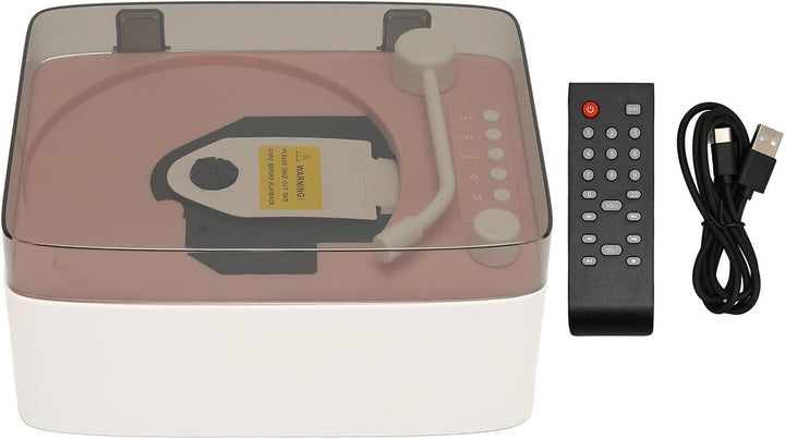 PUSOKEI Tragbarer CD Player mit Bluetooth, Vintage CD Musik Player, Retro Grammophon CD Player, Eing