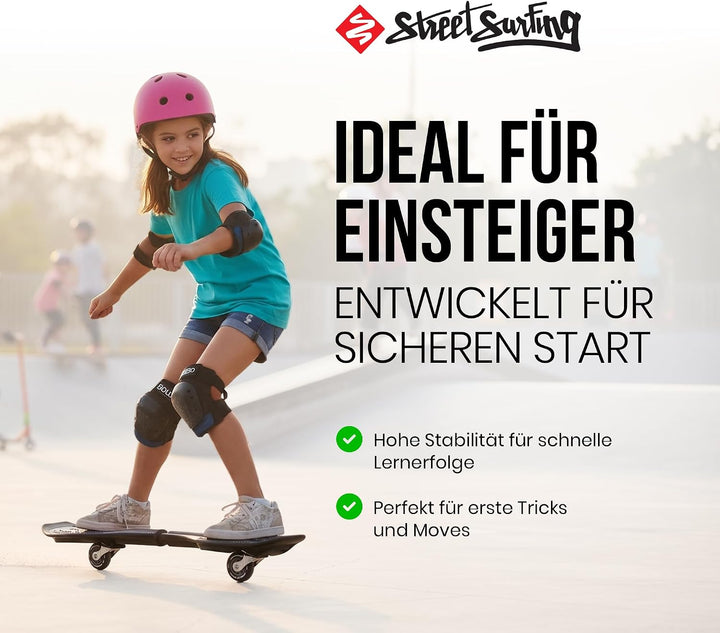 Street Surfing Waveboard Waveboard, Robustes, verstärktes Kunststoff-Waveboard, 3,6 kg, Caster Board