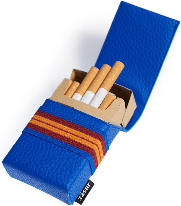 FLAPCASE N°1 • DELPHIN • Designer Zigarettenetui, Made in Austria, Gummiband, Leder vegan Zigaretten