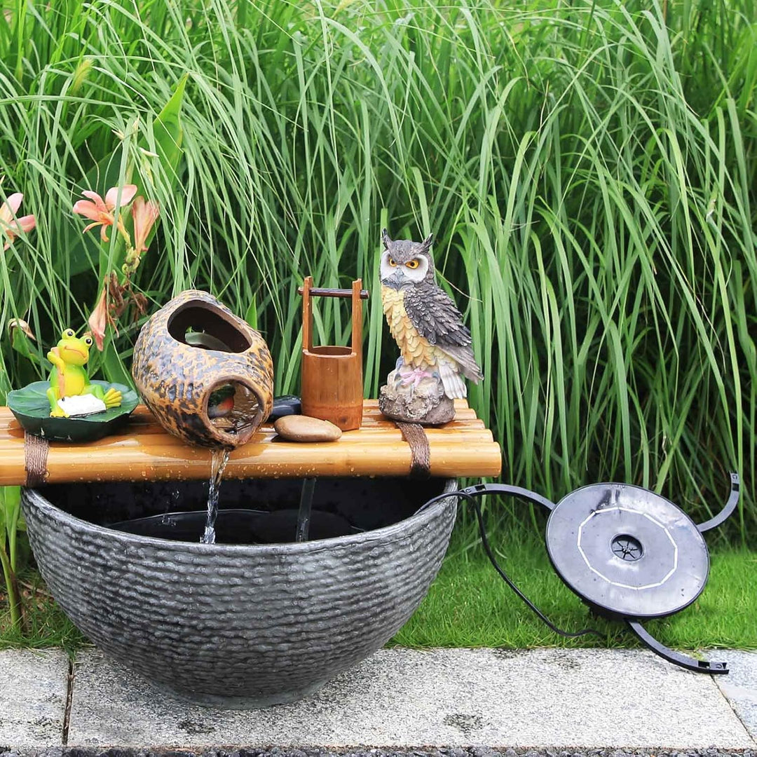 AISITIN 2 IN 1 DIY Solar Springbrunnen für Aussen mit 2.8W Abnehmbares Solarpanel Solarbrunnen für D