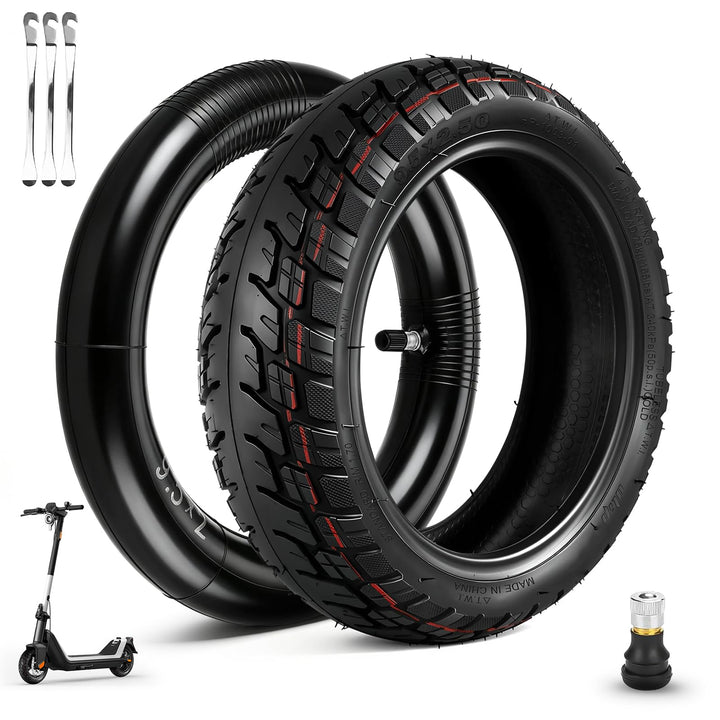 SYACHI 9,5 x 2,50 Reifen Kit für Niu KQI3 Max/Pro/Sport, Elektroroller Ersatzreifen Zubehör Vorne un