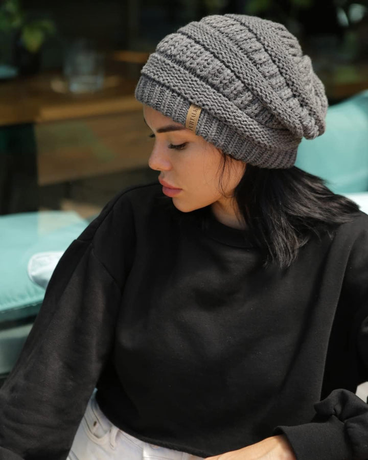 FURTALK Damen Beanie Mütze Warme Wintermütze mit Weichem Innenfutter Gefütterte Strickmütze Einheits